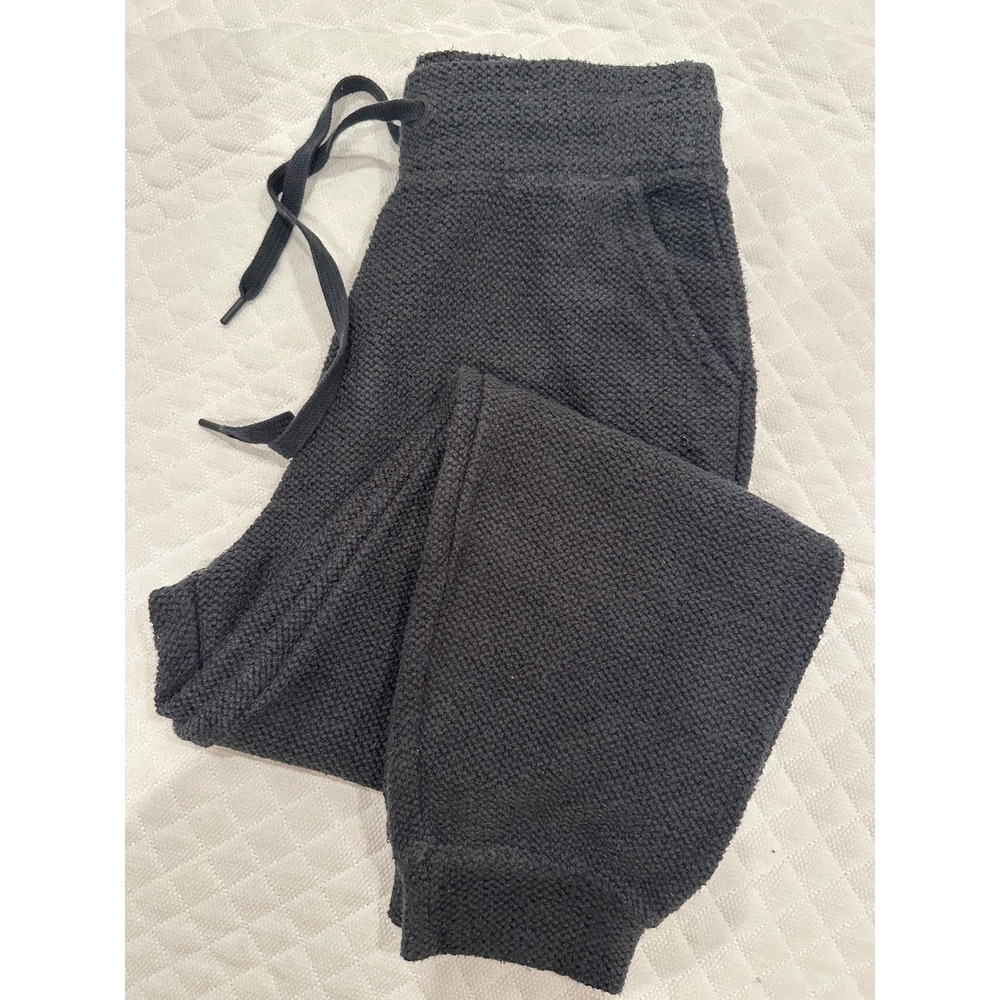 OFFLINE by Aerie Women Black Waffle Knit Jogger Pants Drawstring Size Medium